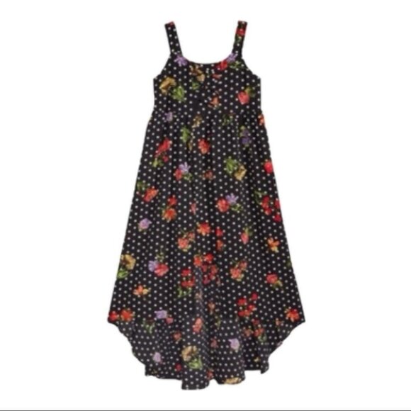 SEQUIN HEARTS Girl's Black Floral High Low Dress 14 - Picture 1 of 9